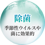 除菌 季節性ウイルスや菌に効果的